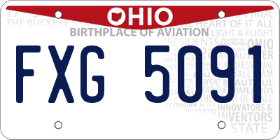 OH license plate FXG5091