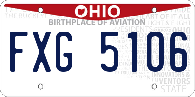 OH license plate FXG5106