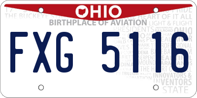 OH license plate FXG5116