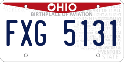 OH license plate FXG5131