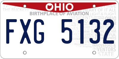 OH license plate FXG5132