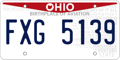 OH license plate FXG5139