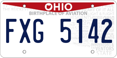 OH license plate FXG5142