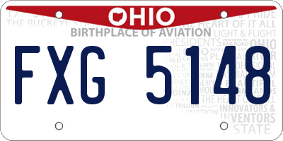 OH license plate FXG5148