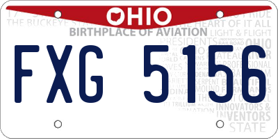 OH license plate FXG5156