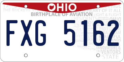 OH license plate FXG5162