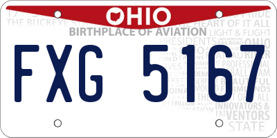 OH license plate FXG5167