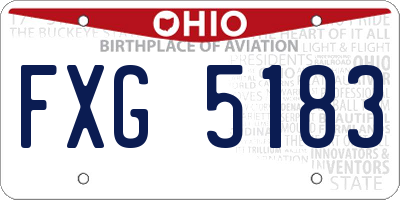 OH license plate FXG5183