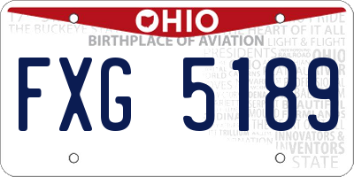 OH license plate FXG5189