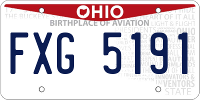 OH license plate FXG5191