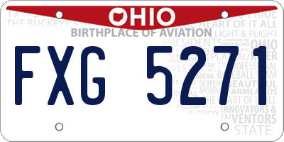 OH license plate FXG5271