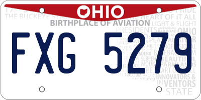 OH license plate FXG5279