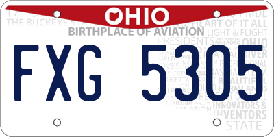 OH license plate FXG5305