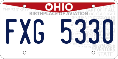 OH license plate FXG5330
