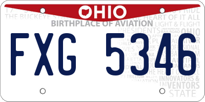 OH license plate FXG5346