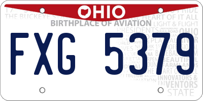 OH license plate FXG5379