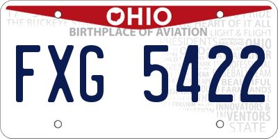 OH license plate FXG5422