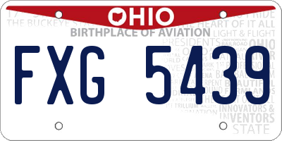 OH license plate FXG5439
