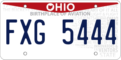 OH license plate FXG5444