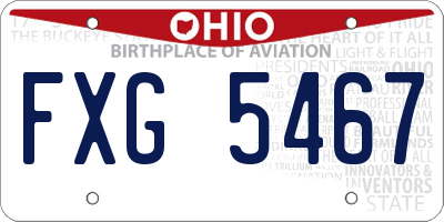 OH license plate FXG5467