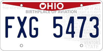 OH license plate FXG5473