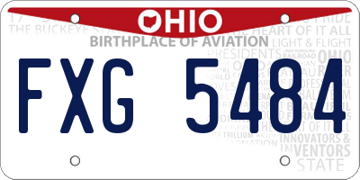 OH license plate FXG5484