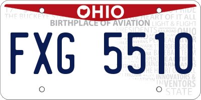 OH license plate FXG5510