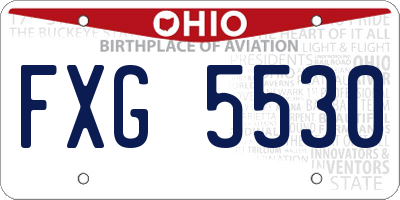OH license plate FXG5530