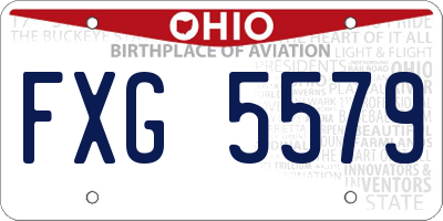 OH license plate FXG5579