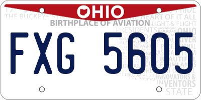 OH license plate FXG5605