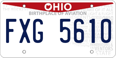 OH license plate FXG5610