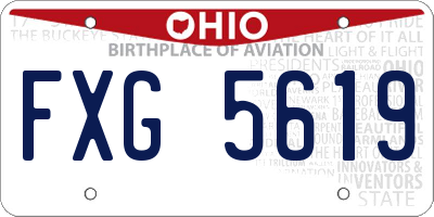 OH license plate FXG5619