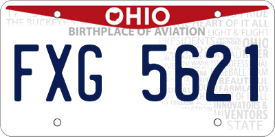 OH license plate FXG5621