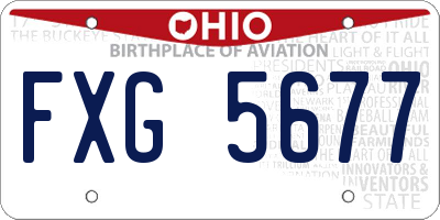 OH license plate FXG5677