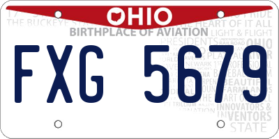 OH license plate FXG5679