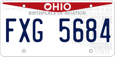 OH license plate FXG5684