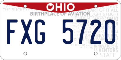 OH license plate FXG5720
