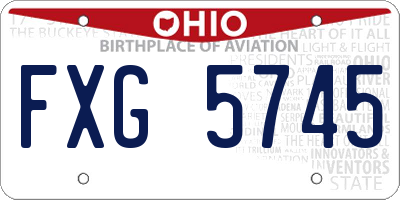 OH license plate FXG5745