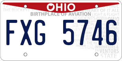 OH license plate FXG5746