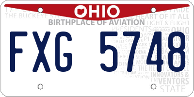 OH license plate FXG5748