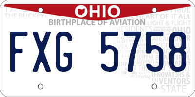 OH license plate FXG5758