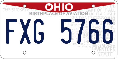 OH license plate FXG5766
