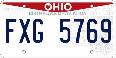 OH license plate FXG5769