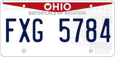 OH license plate FXG5784