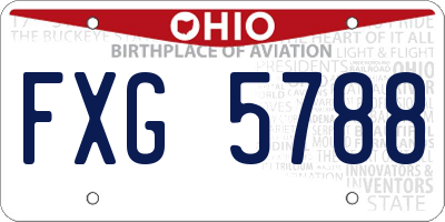 OH license plate FXG5788