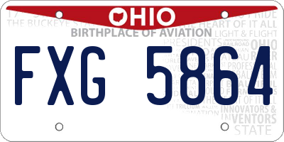 OH license plate FXG5864
