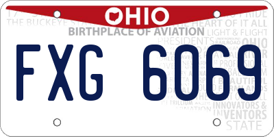 OH license plate FXG6069
