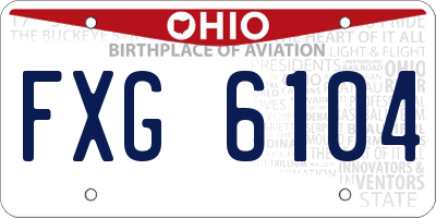 OH license plate FXG6104