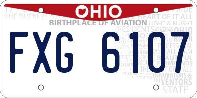 OH license plate FXG6107
