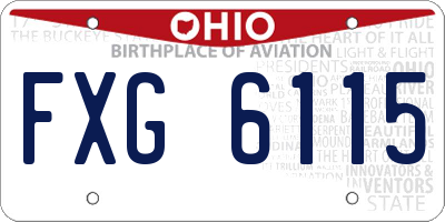 OH license plate FXG6115